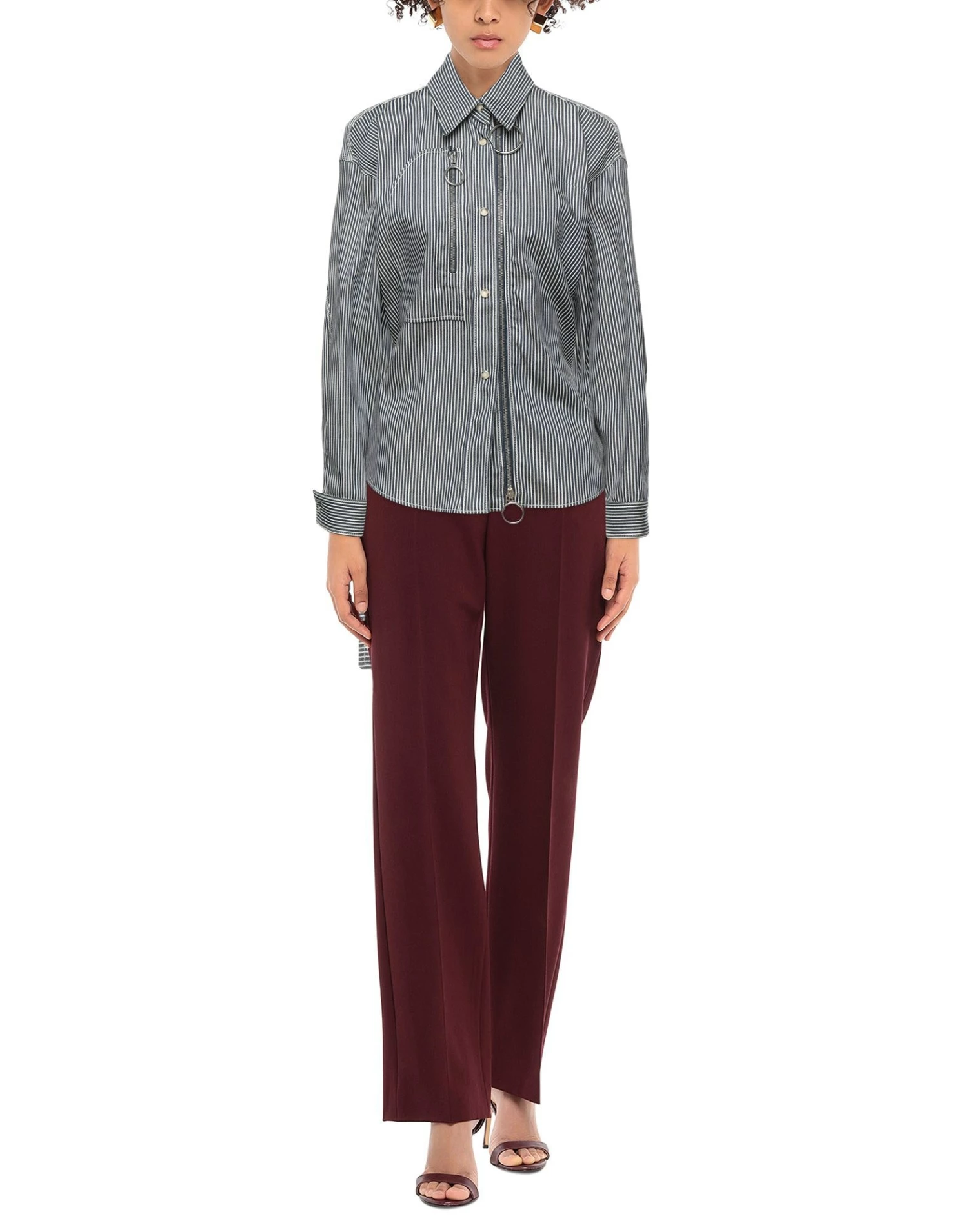 CEDRIC CHARLIER Striped Shirt For Women Dark Blue - Image 2