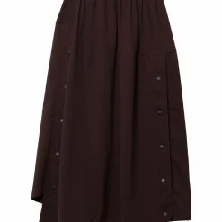 Y-3 Midi Skirt For Women Dark Brown