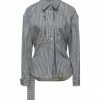 CEDRIC CHARLIER Striped Shirt For Women Dark Blue