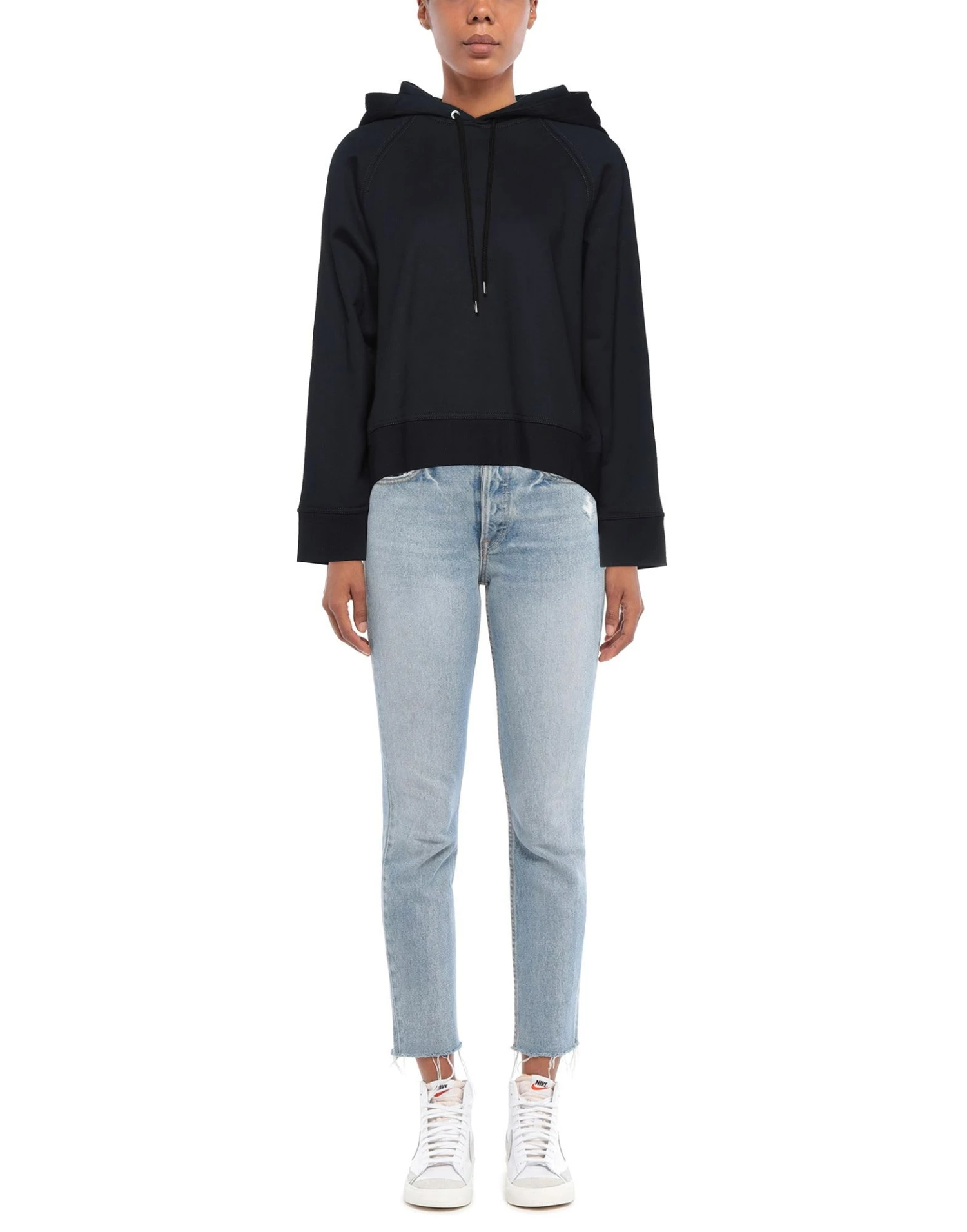 CEDRIC CHARLIER Hooded Sweatshirt For Women Dark Blue - Image 2