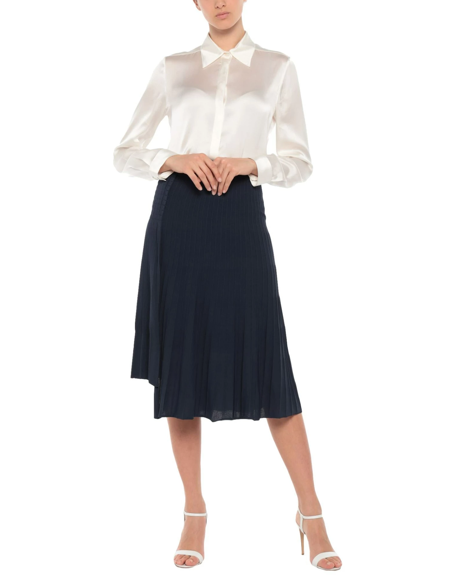 CEDRIC CHARLIER Midi Skirt For Women Dark Blue - Image 2