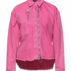 CEDRIC CHARLIER Denim Jacket For Women Fuchsia