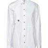 CEDRIC CHARLIER Solid Color Shirts & Blouses For Women White