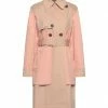 CEDRIC CHARLIER Double Breasted Pea Coat For Women Sand