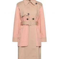 CEDRIC CHARLIER Double Breasted Pea Coat For Women Sand