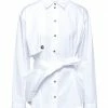 CEDRIC CHARLIER Solid Color Shirts & Blouses For Women White