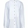 CEDRIC CHARLIER Solid Color Shirts & Blouses For Women White