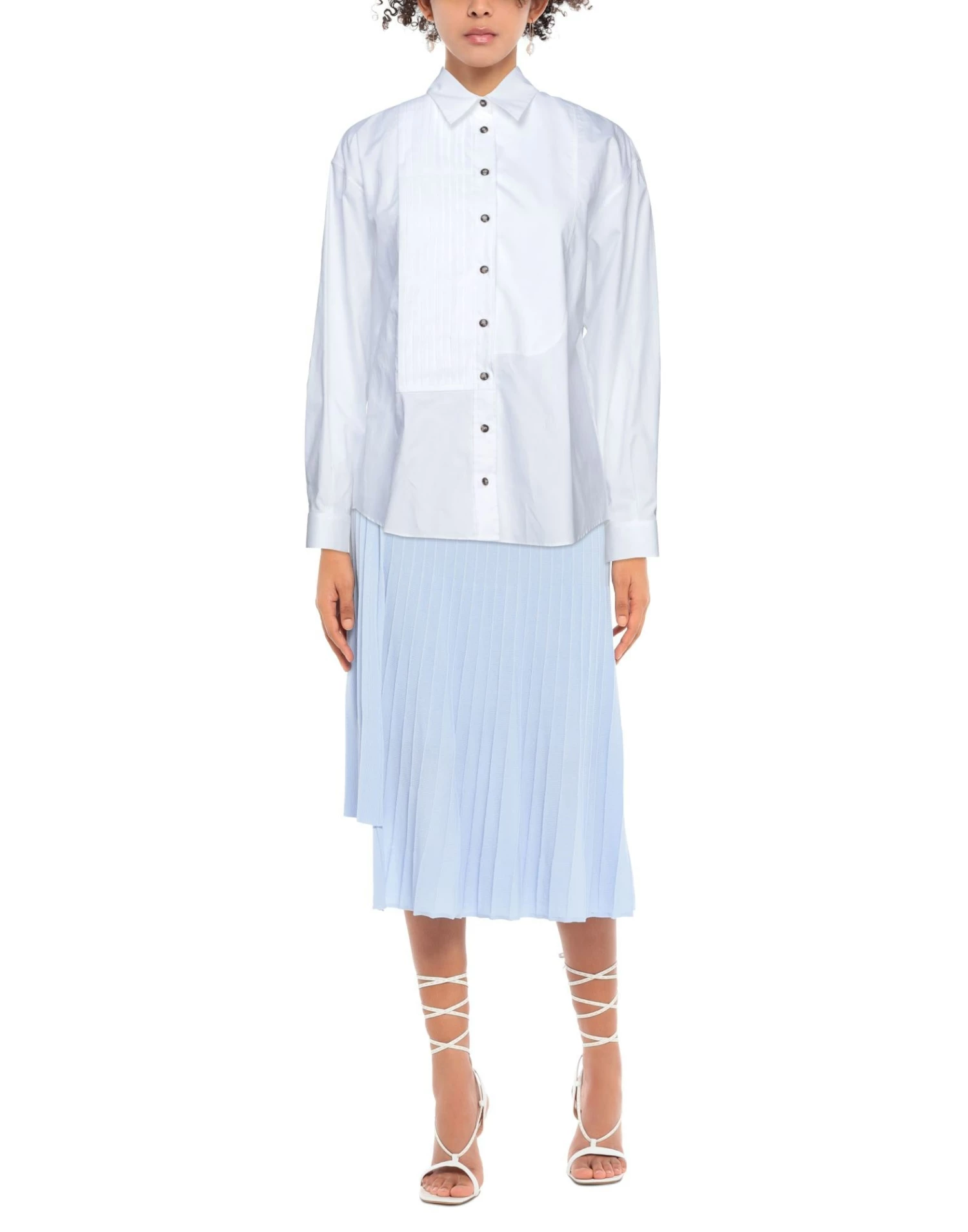 CEDRIC CHARLIER Solid Color Shirts & Blouses For Women White - Image 2