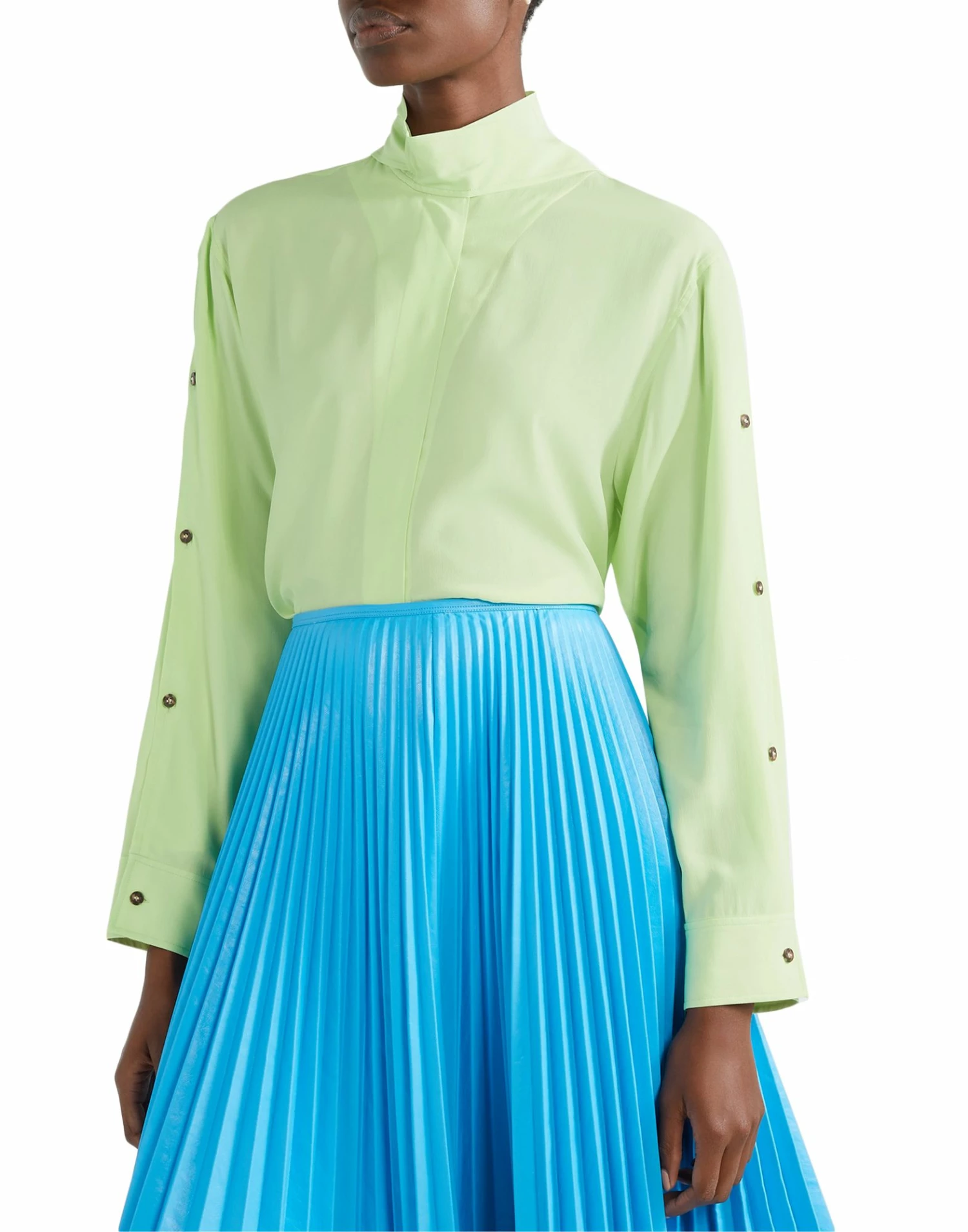 CEDRIC CHARLIER Shirts & Blouses With Bow For Women Light Green - Image 4