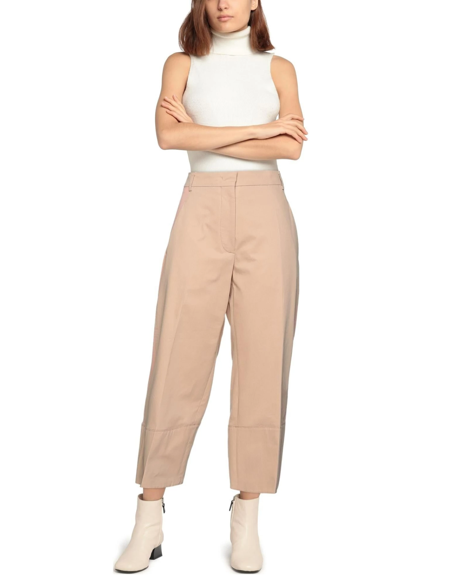 CEDRIC CHARLIER Casual Pants For Women Beige - Image 2