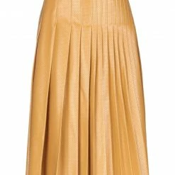 CEDRIC CHARLIER Midi Skirt For Women Ocher