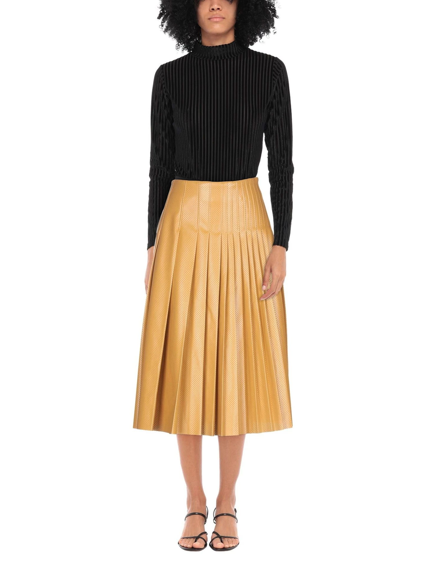 CEDRIC CHARLIER Midi Skirt For Women Ocher - Image 2
