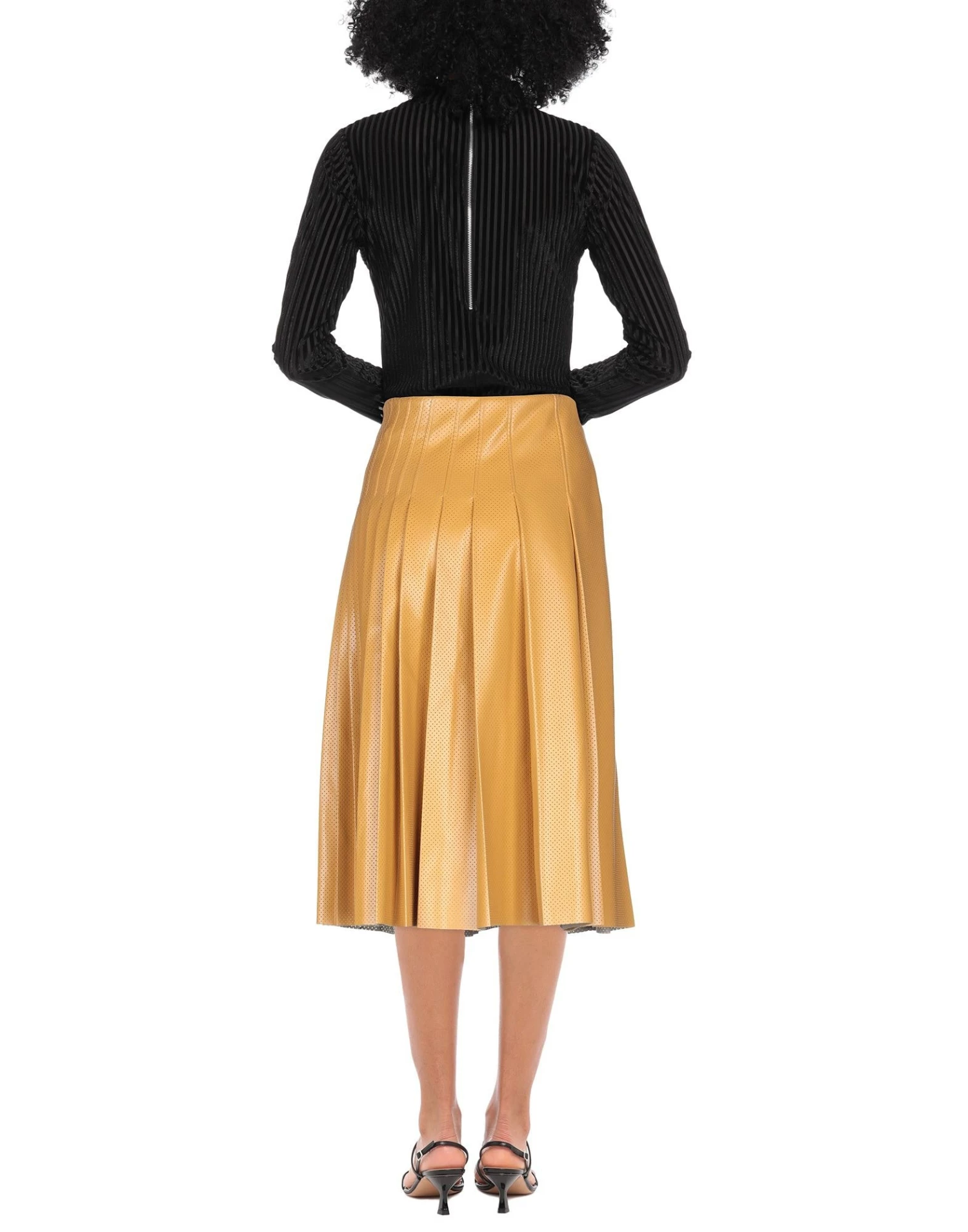 CEDRIC CHARLIER Midi Skirt For Women Ocher - Image 3