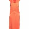 CEDRIC CHARLIER Midi Dress For Women Orange