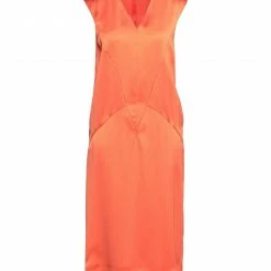 CEDRIC CHARLIER Midi Dress For Women Orange