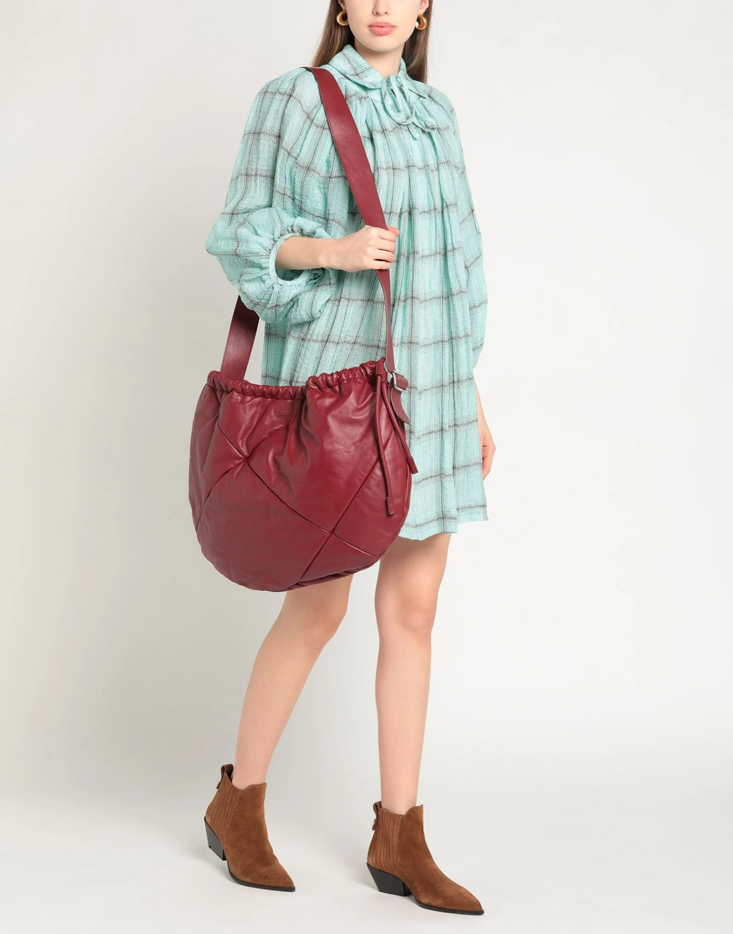 CEDRIC CHARLIER Cross-body Bags For Women Maroon - Image 3