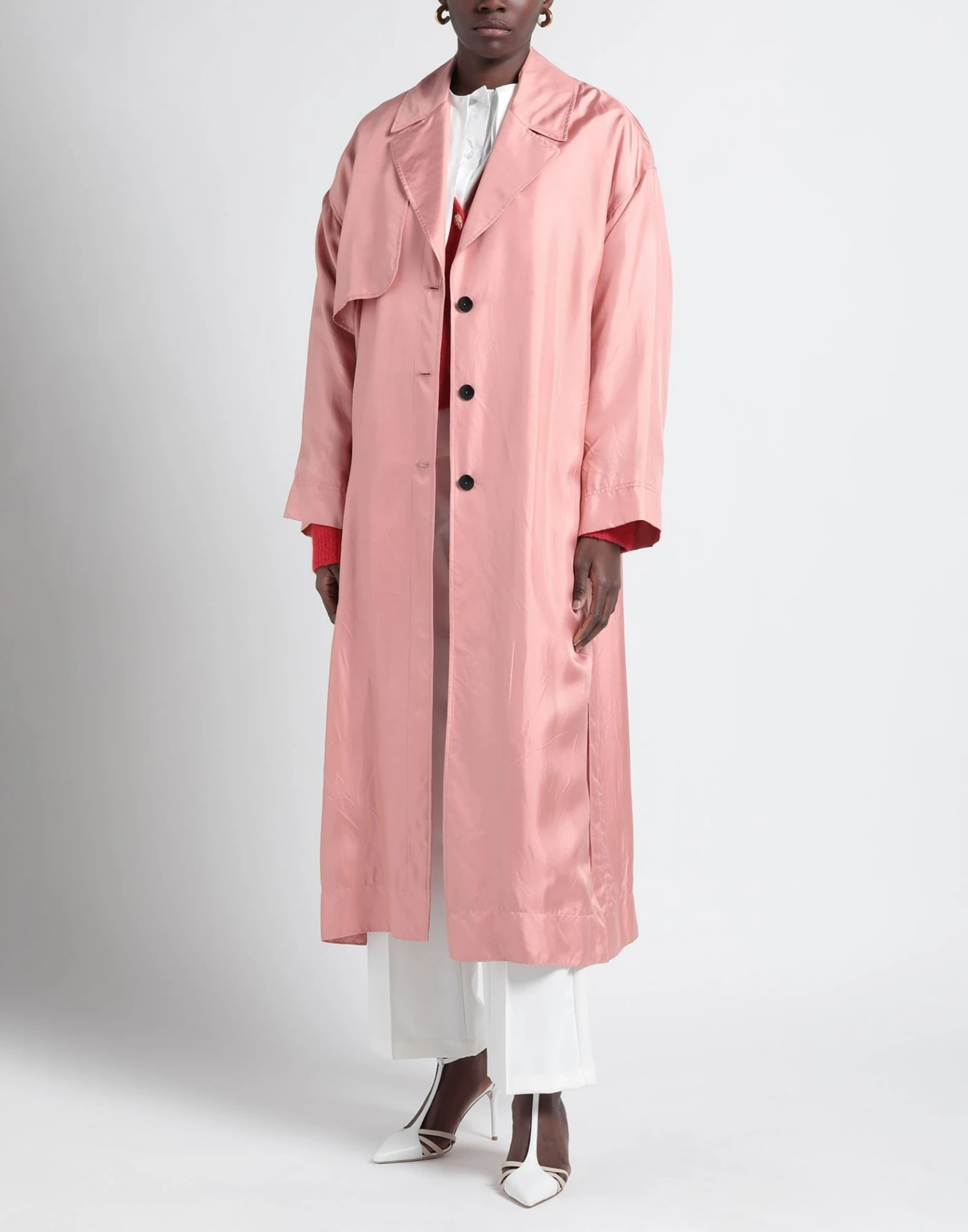 CEDRIC CHARLIER Full-length Jacket For Women Pink - Image 3