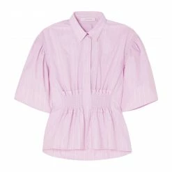 CEDRIC CHARLIER Striped Shirt For Women Light Pink