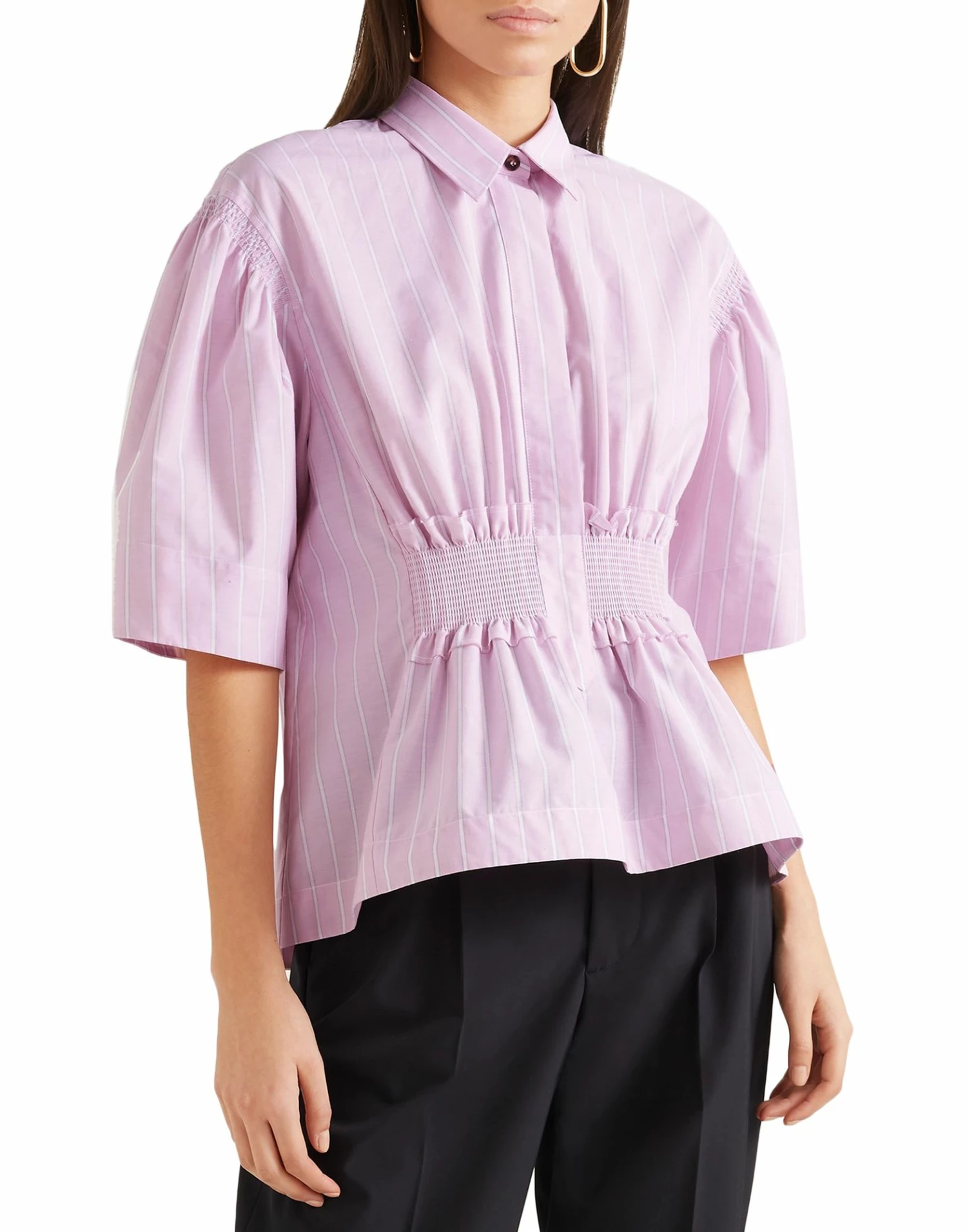 CEDRIC CHARLIER Striped Shirt For Women Light Pink - Image 2
