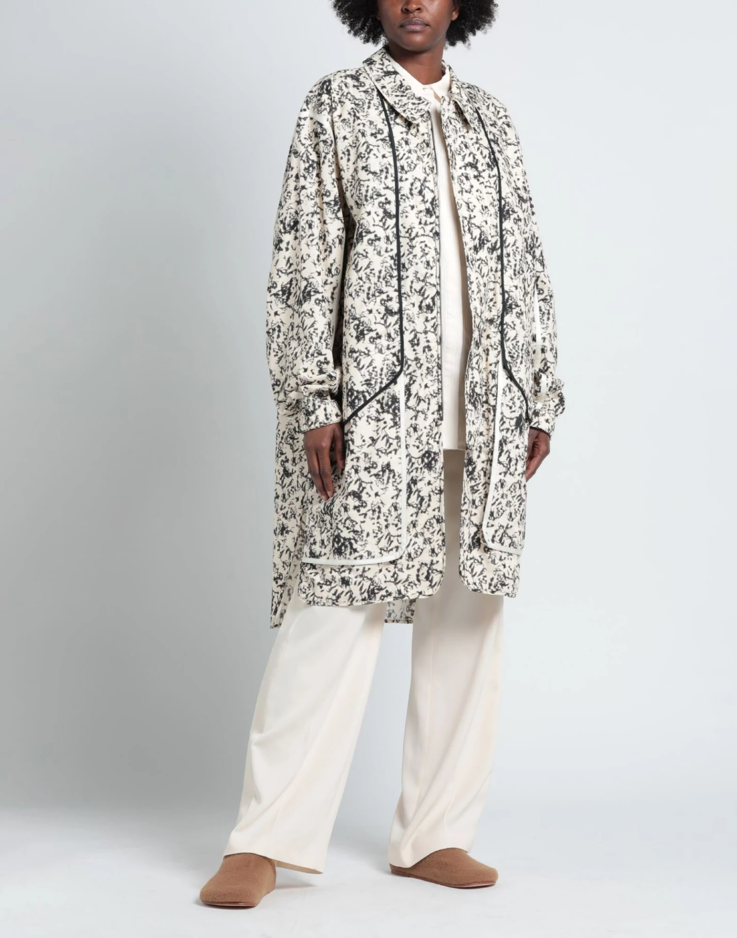 CEDRIC CHARLIER Full-length Jacket For Women Ivory - Image 3