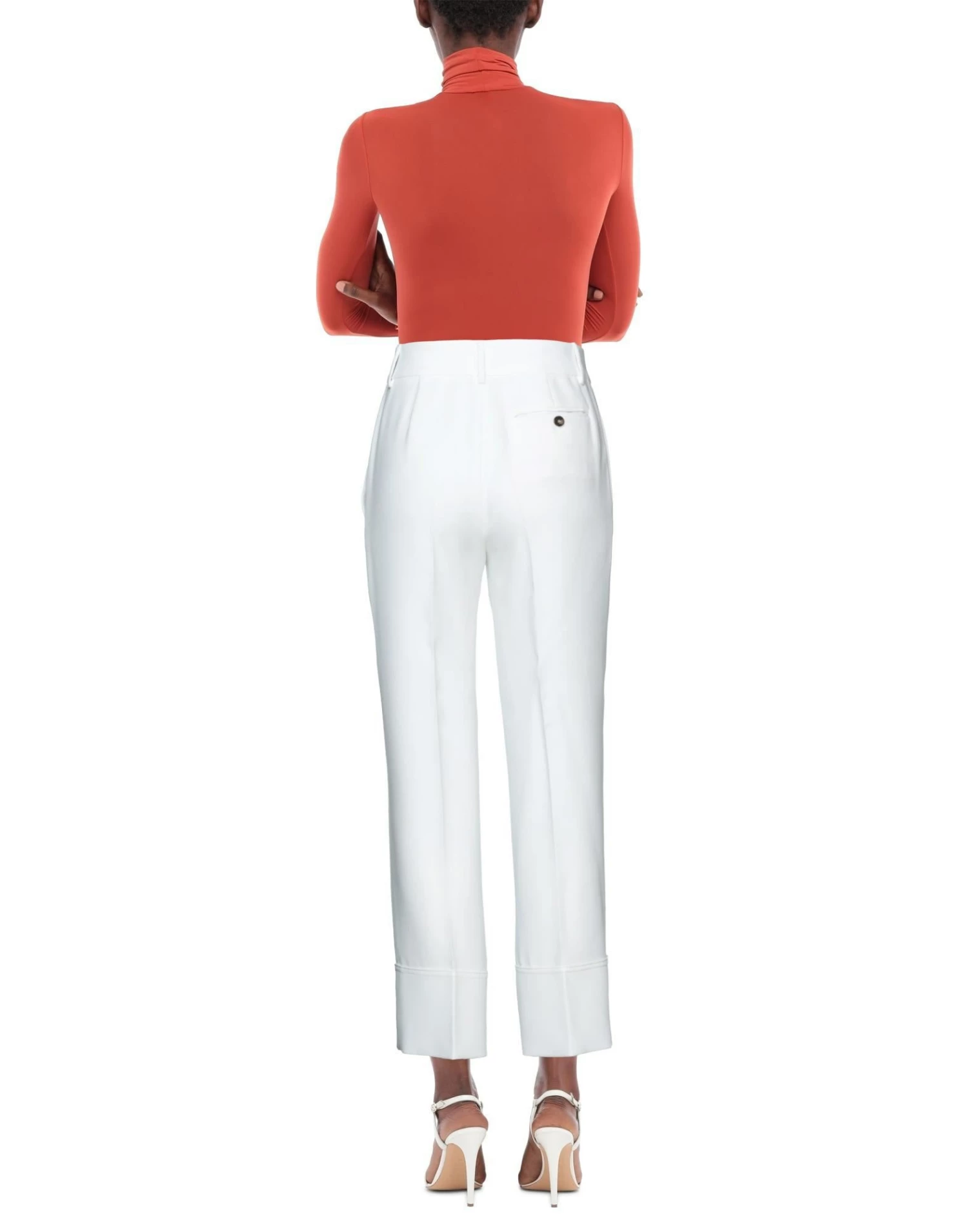 CEDRIC CHARLIER Casual Pants For Women White - Image 3