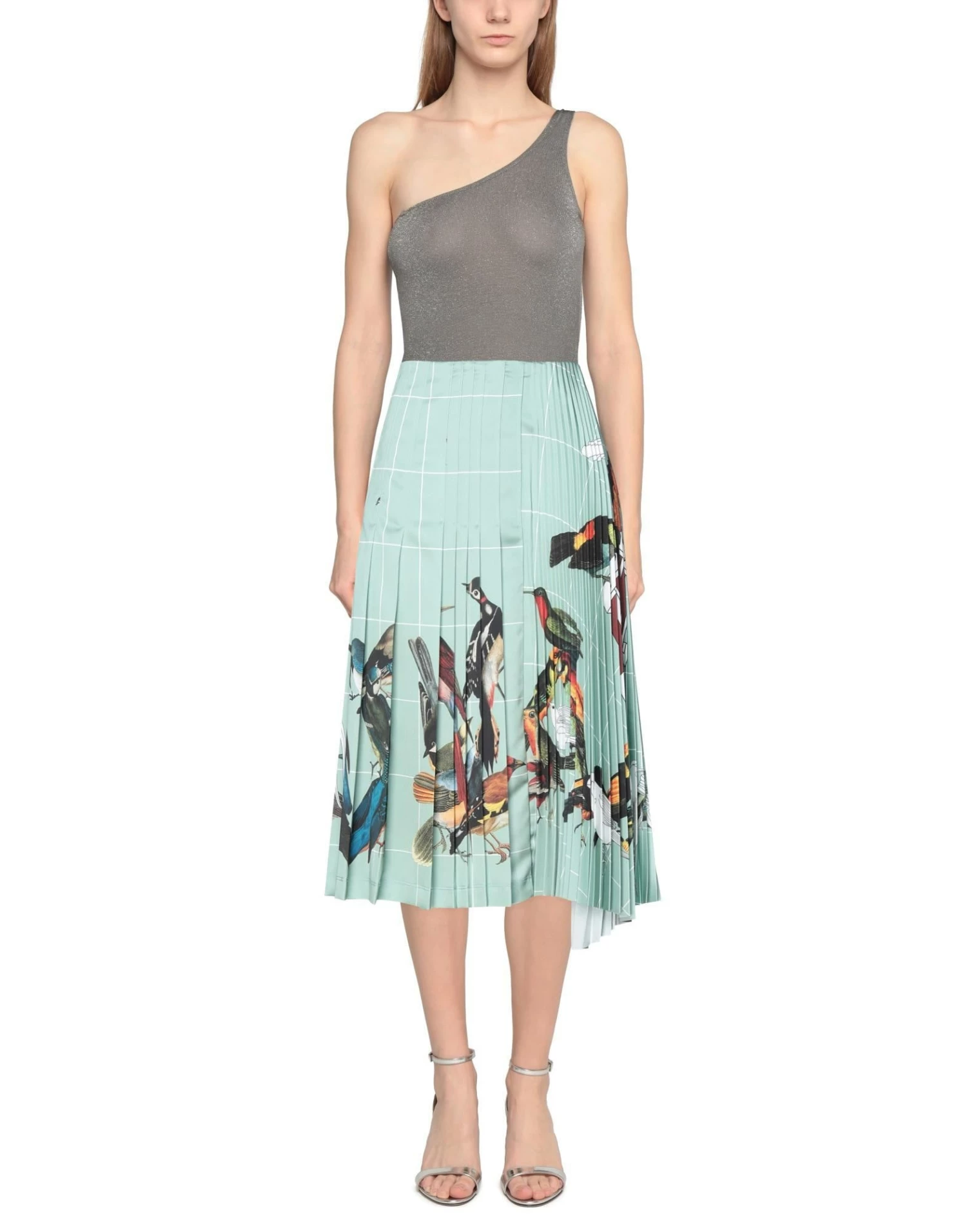 CEDRIC CHARLIER Midi Skirt For Women Light Green - Image 2
