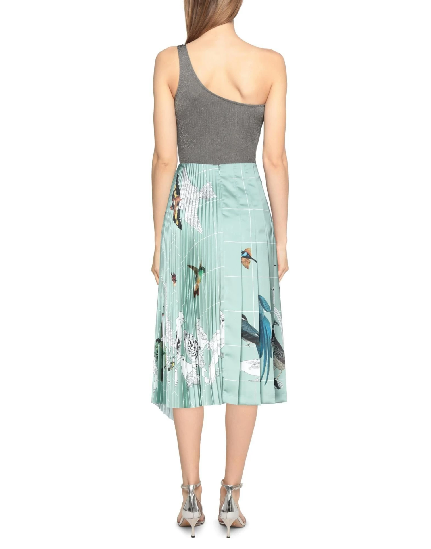 CEDRIC CHARLIER Midi Skirt For Women Light Green - Image 3