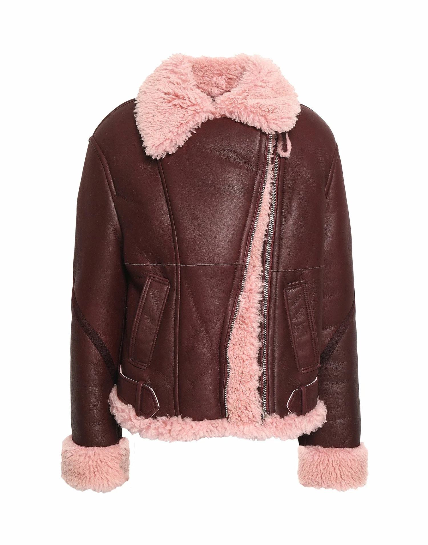 CEDRIC CHARLIER Biker Jacket For Women Deep Purple