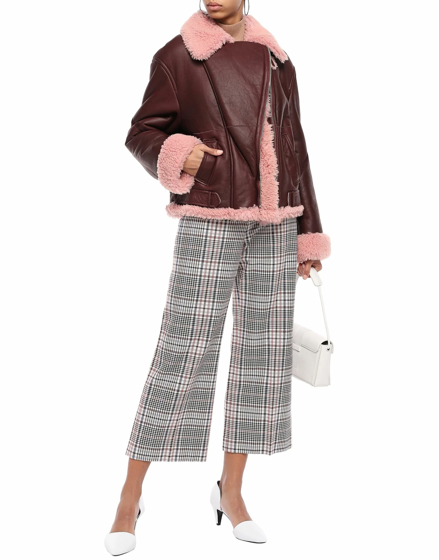 CEDRIC CHARLIER Biker Jacket For Women Deep Purple - Image 4