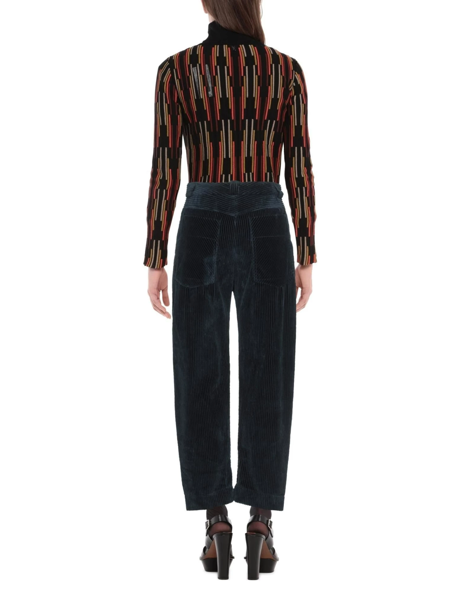 CEDRIC CHARLIER Casual Pants For Women Dark Blue - Image 3